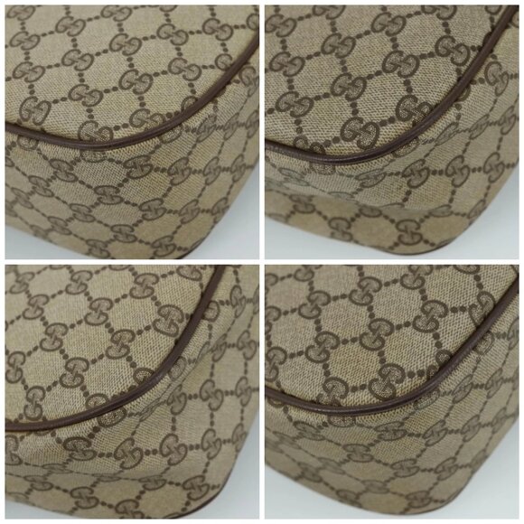 GUCCI GG Supreme Web Sherry Line Shoulder Bag PVC Beige Red 89 02 077 Auth 94269 - Picture 14 of 16